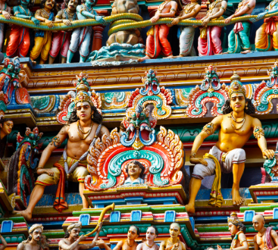 visiting temples in India