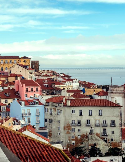 Portugal, Lisbon, view of Alfama neighborhood