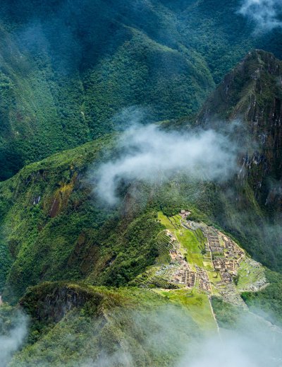 The view of Machu Picchu from the . UNESCO World Heritage Site