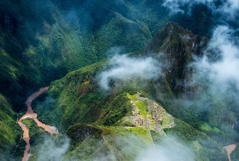 The view of Machu Picchu from the . UNESCO World Heritage Site