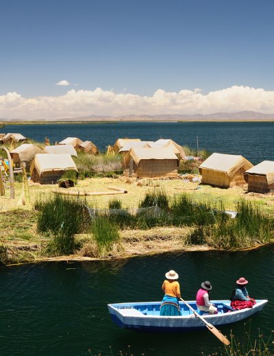 Titicaca lake, Peru, floating islands Uros
