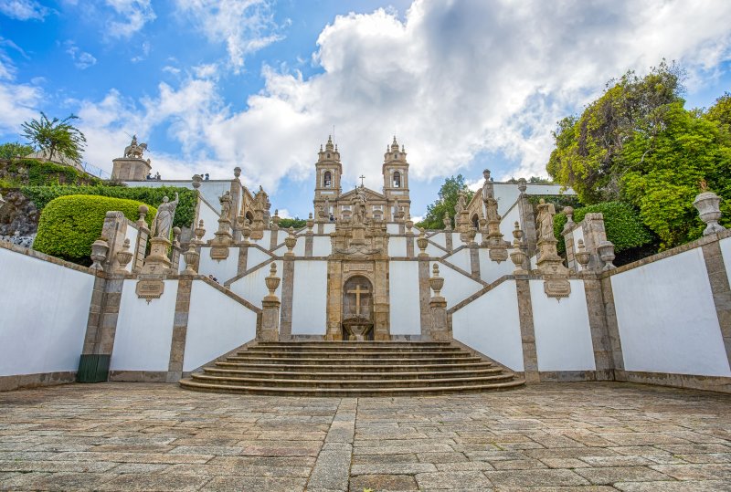 Bom Jesus do Monte sanctuary, Braga, Portugal - a magnificent ba